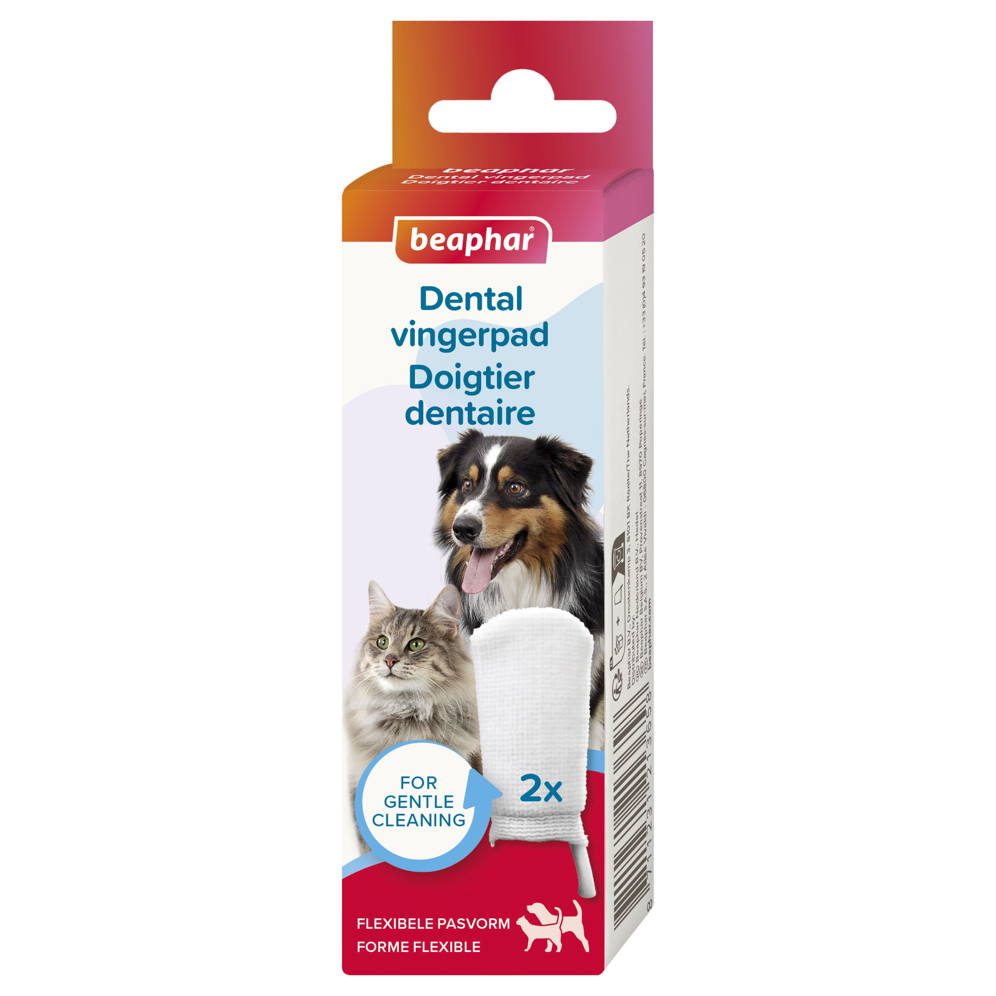 Beaphar - Doigtier Dentaire en Textile pour Chien et Chat - x2 Image num&eacute;ro 1