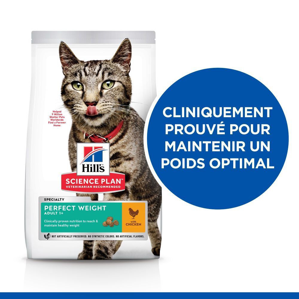 Hill's Science Plan - Adult Perfect Weight Croquettes Pour Chat Au Poulet  -  2,5kg Image num&eacute;ro 2