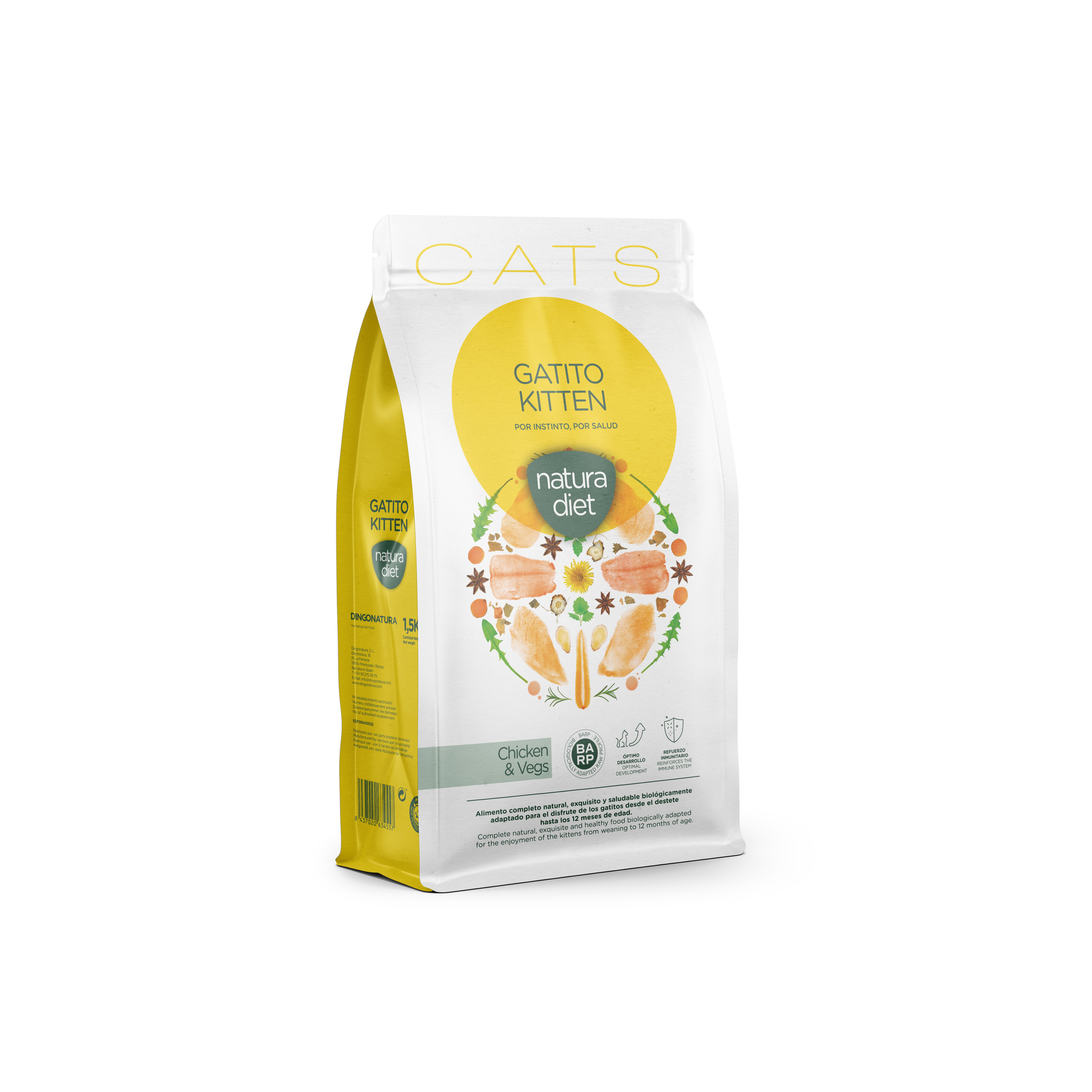 Natura Diet - Croquettes Kitten Poulet pour Chaton - 1,5Kg Image num&eacute;ro 1