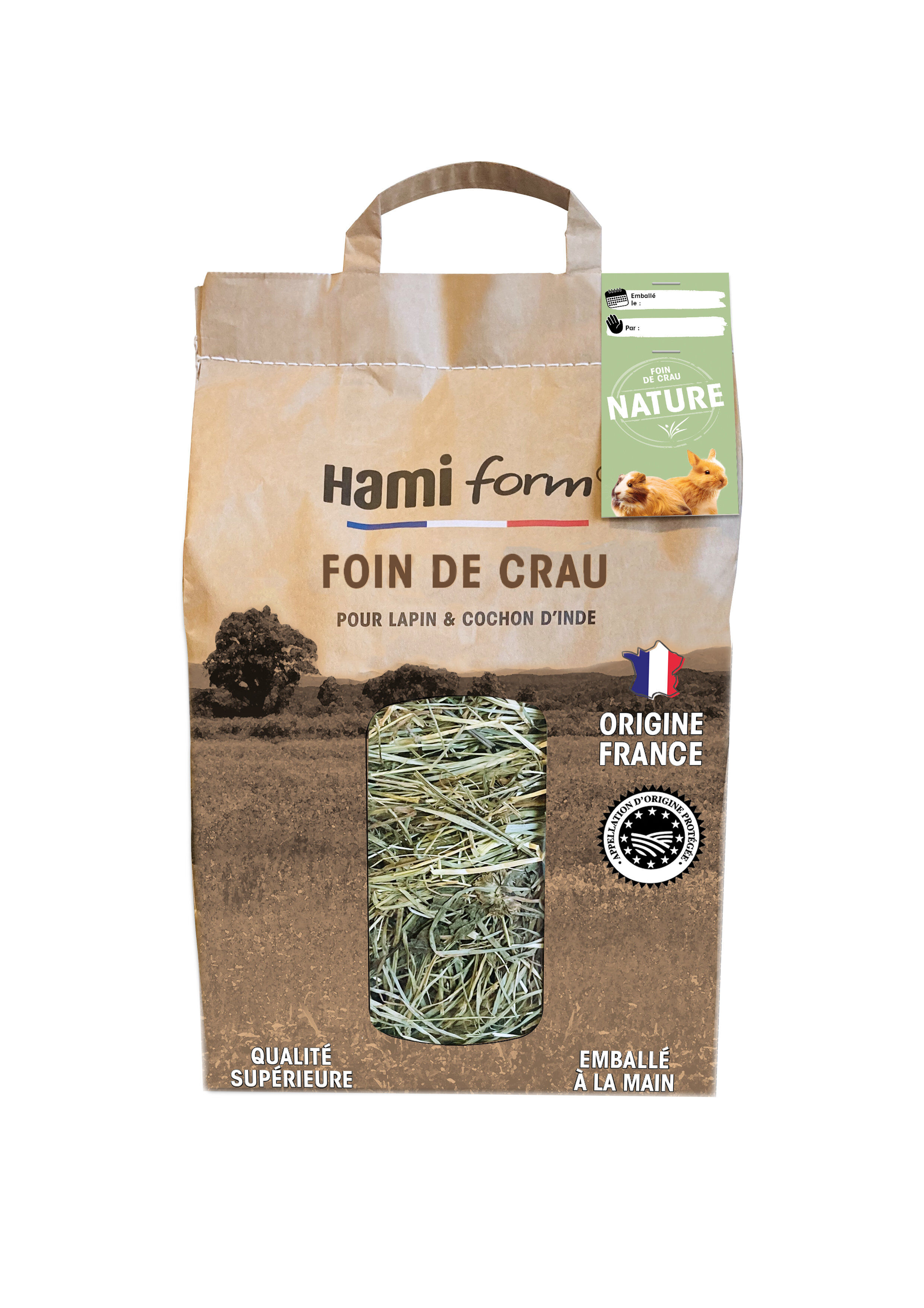 Hamiform - Foin de Crau Nature pour Lapin et Cochon d'Inde - 8,5L Image num&eacute;ro 1