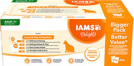Iams - Boite Sachets Humides Delights Terre "Land Collection" en Gelée pour Chats - 72x85g