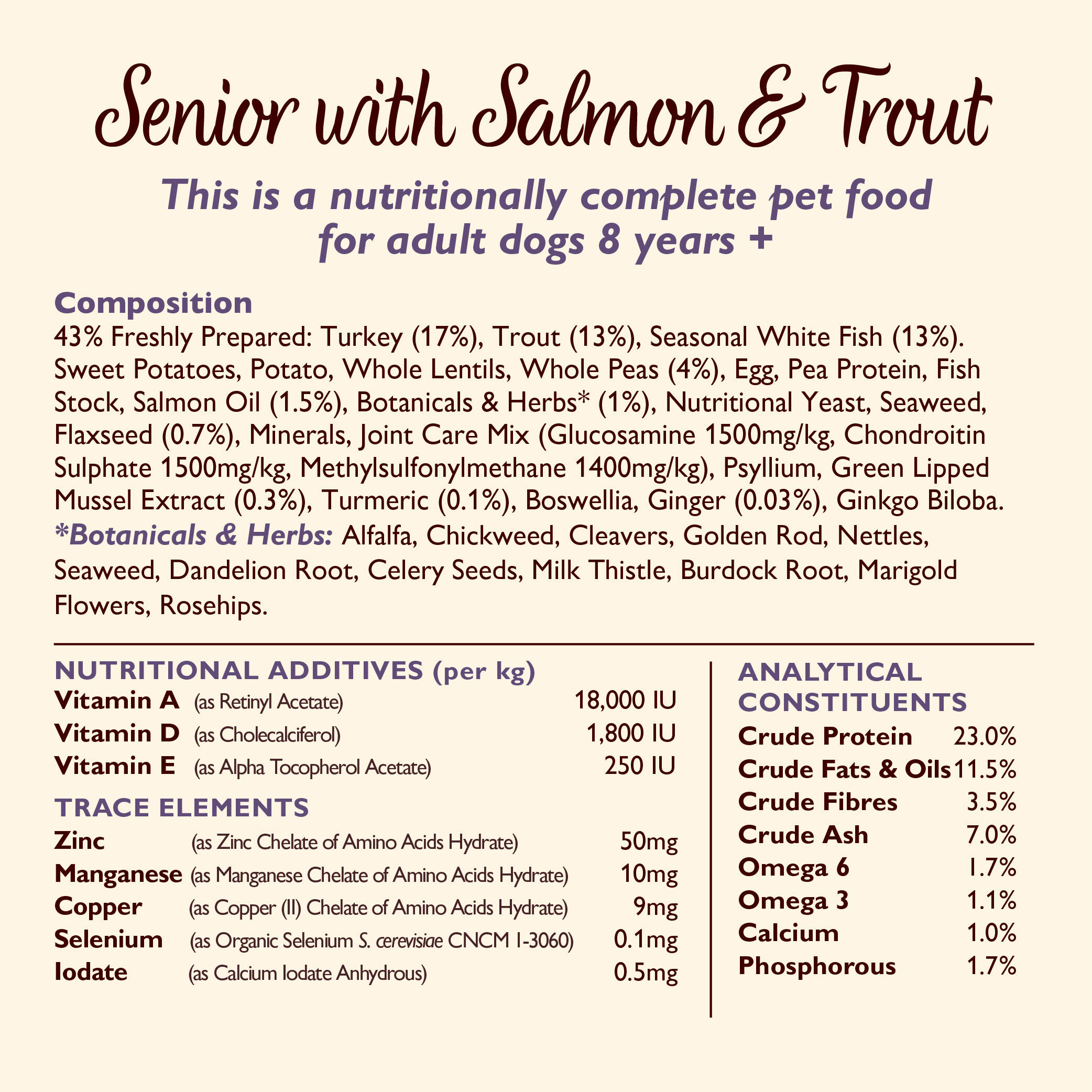 Lily's Kitchen - Croquettes Dinde et Truite Senior Sans C&eacute;r&eacute;ales pour Chien - 2,5Kg Image num&eacute;ro 2