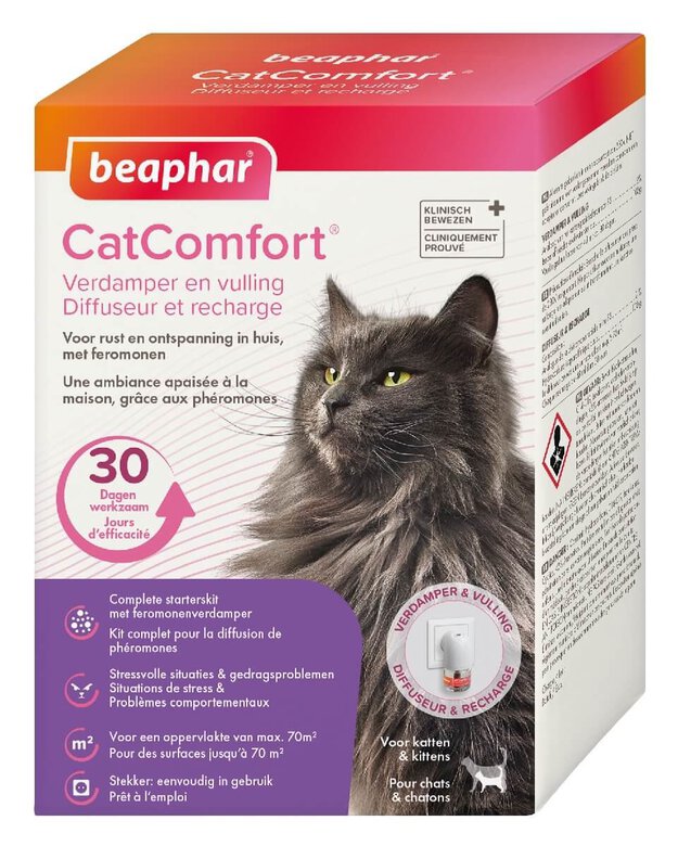 CatComfort - Diffuseur + Recharge Calmants Phéromones 30J pour Chat Image numéro 1 CatComfort - Diffuseur + Recharge Calmants Phéromones 30J pour Chat Image numéro 1