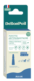 DeBonPoil - Pipette Antiparasitaire et Apaisante pour Chien de Moyenne Taille - x1