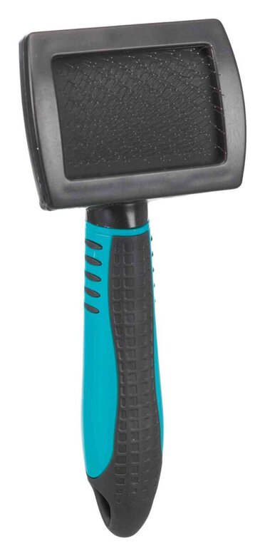 Trixie - Brosse souple, en plastique/poils métal - 7 × 16 cm Image numéro 1 Trixie - Brosse souple, en plastique/poils métal - 7 × 16 cm Image numéro 1