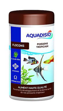 Aquadisio - Aliments en Flocons pour Poissons Tropicaux - 100ml