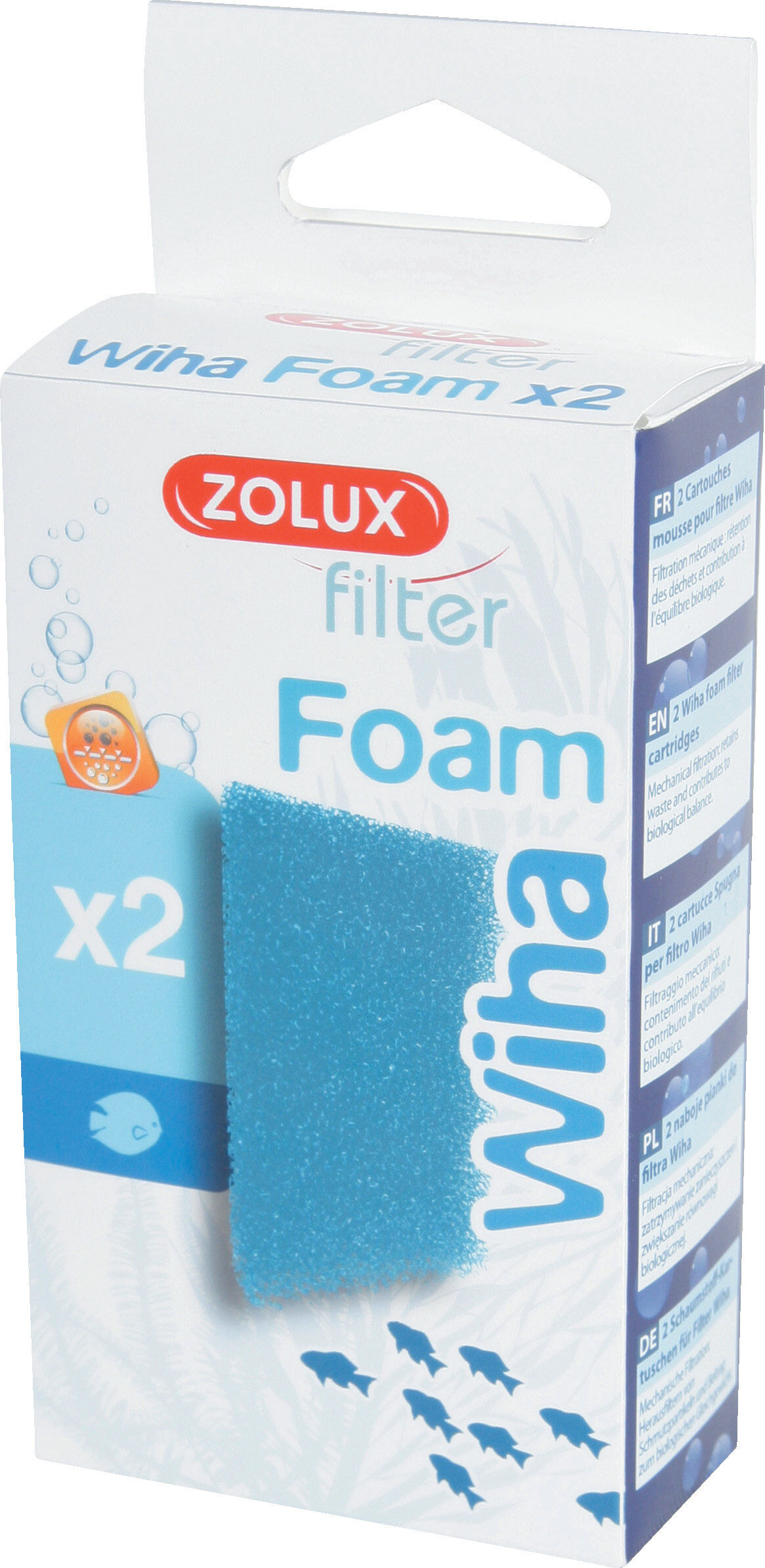 Zolux - Cartouche Foam Wiha Filtrante pour Aquarium - x2 Image num&eacute;ro 1