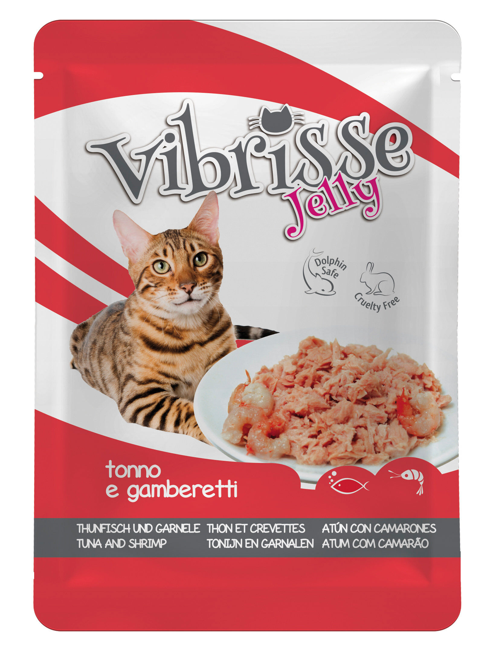 Vibrisse - SACHET JELLY THON ET CREVETTE pour chats - 70g Image num&eacute;ro 1