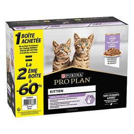Pro Plan - Pochons Kitten Healthy Start Dinde en Sauce - 10x85g le 2ème à - 60%