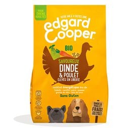 Edgard & Cooper - Croquettes BIO à la Dinde et Poulet pour Chien