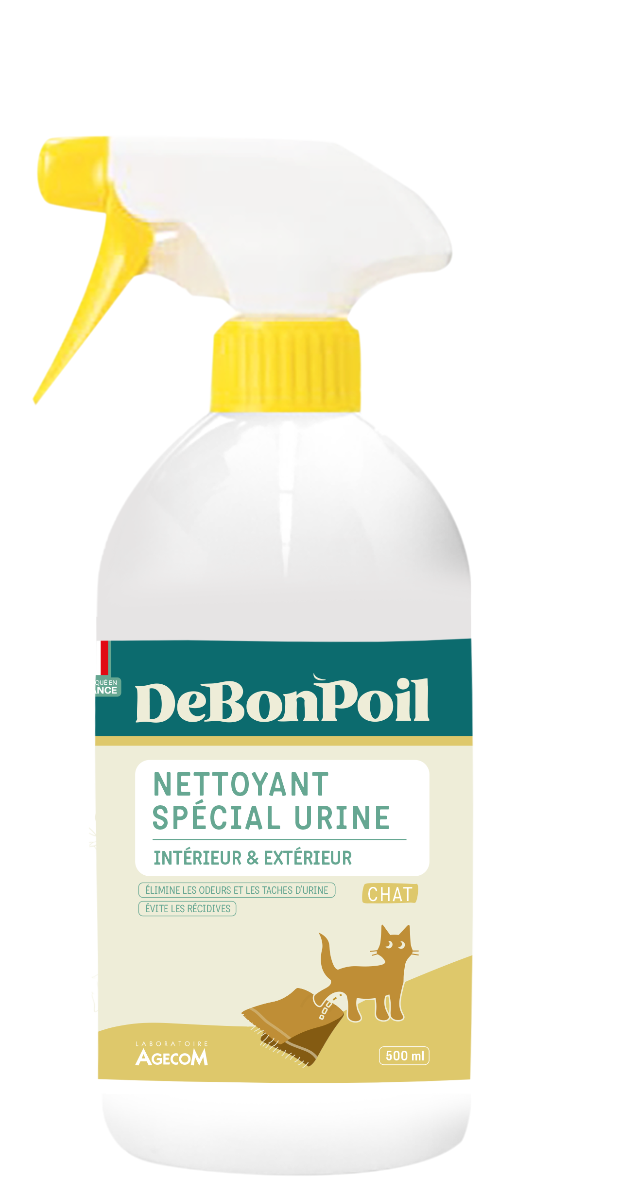 DeBonPoil - Spray Nettoyant Int&eacute;rieur & Ext&eacute;rieur pour Chats - 500ml Image num&eacute;ro 1