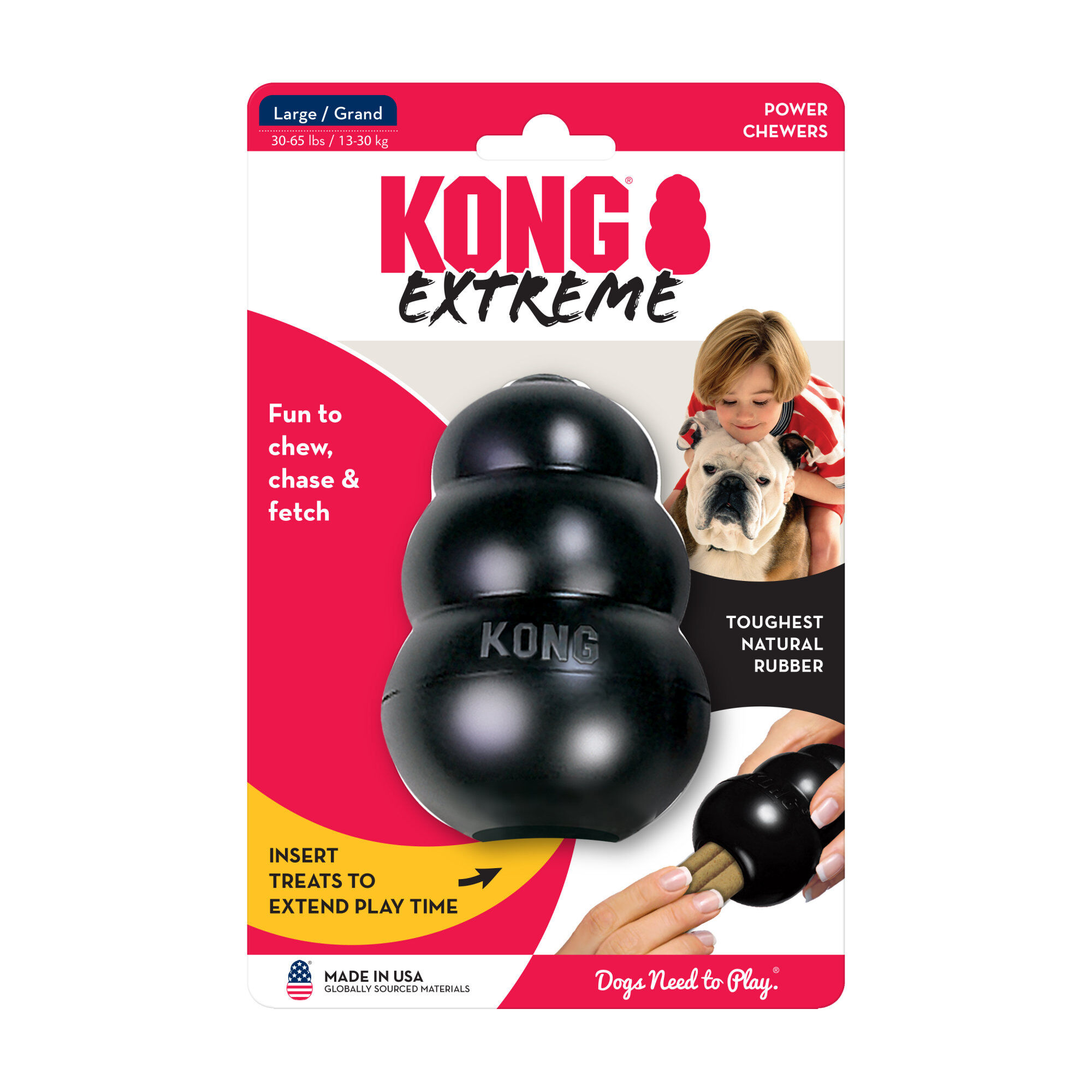 KONG - Jouet Extreme en Caoutchouc Noir - L Image num&eacute;ro 5