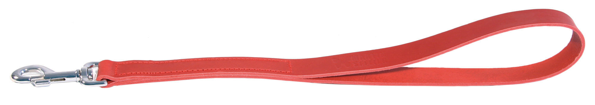 Martin Sellier - Laisse Double avec Bords Arrondis en Cuir de 50cm pour Chien - Rouge Image num&eacute;ro 1