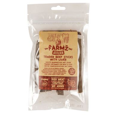 Duvoplus - Farmz Atelier Tendres bâtonnets de bœuf&foie 11cm - 100g
