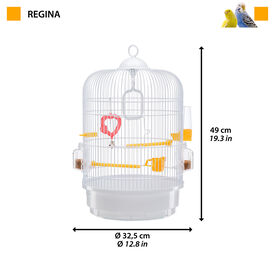 Ferplast - Cage Regina pour Oiseaux Exotiques - Blanc/Bleu