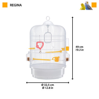 Ferplast - Cage Regina pour Oiseaux Exotiques - Blanc/Bleu