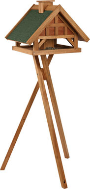 Trixie - natura mangeoire oiseaux avec pied et silo en pin brun - 54x40x48 cm