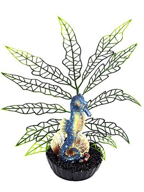 Labeo - Plante de Décoration avec Hippocampe Coloré pour Aquarium image number null