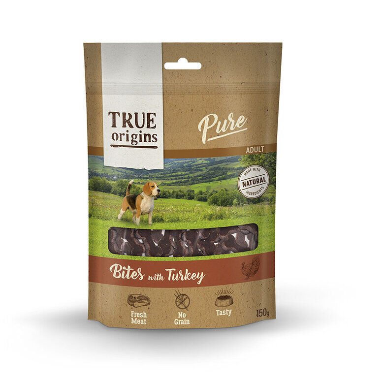 True Origins Pure - Bouch&eacute;es &agrave; la Dinde pour Chiens - 150g Image num&eacute;ro 1