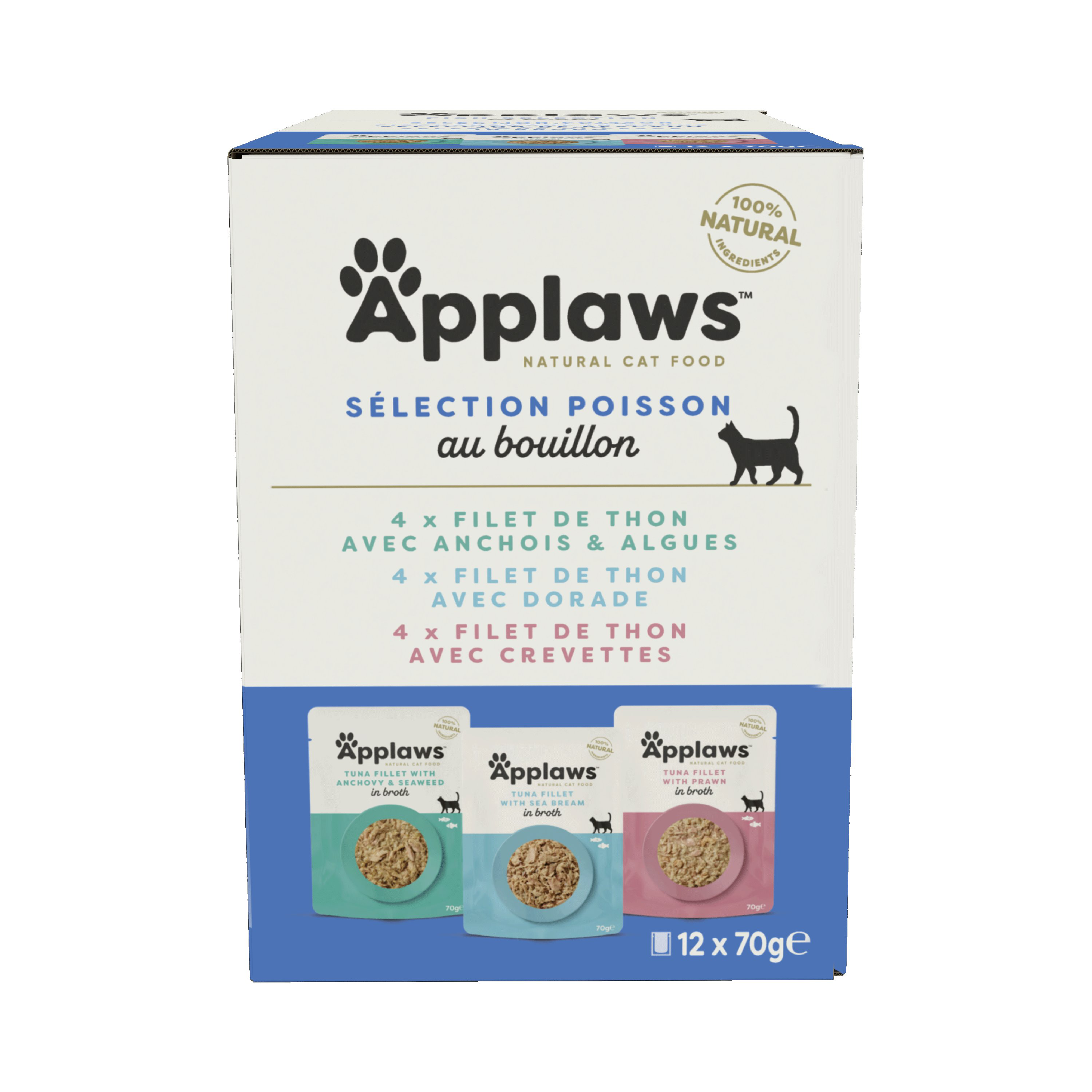 Applaws - Multipack Sachets au Poisson pour Chat - 840g Image num&eacute;ro 1