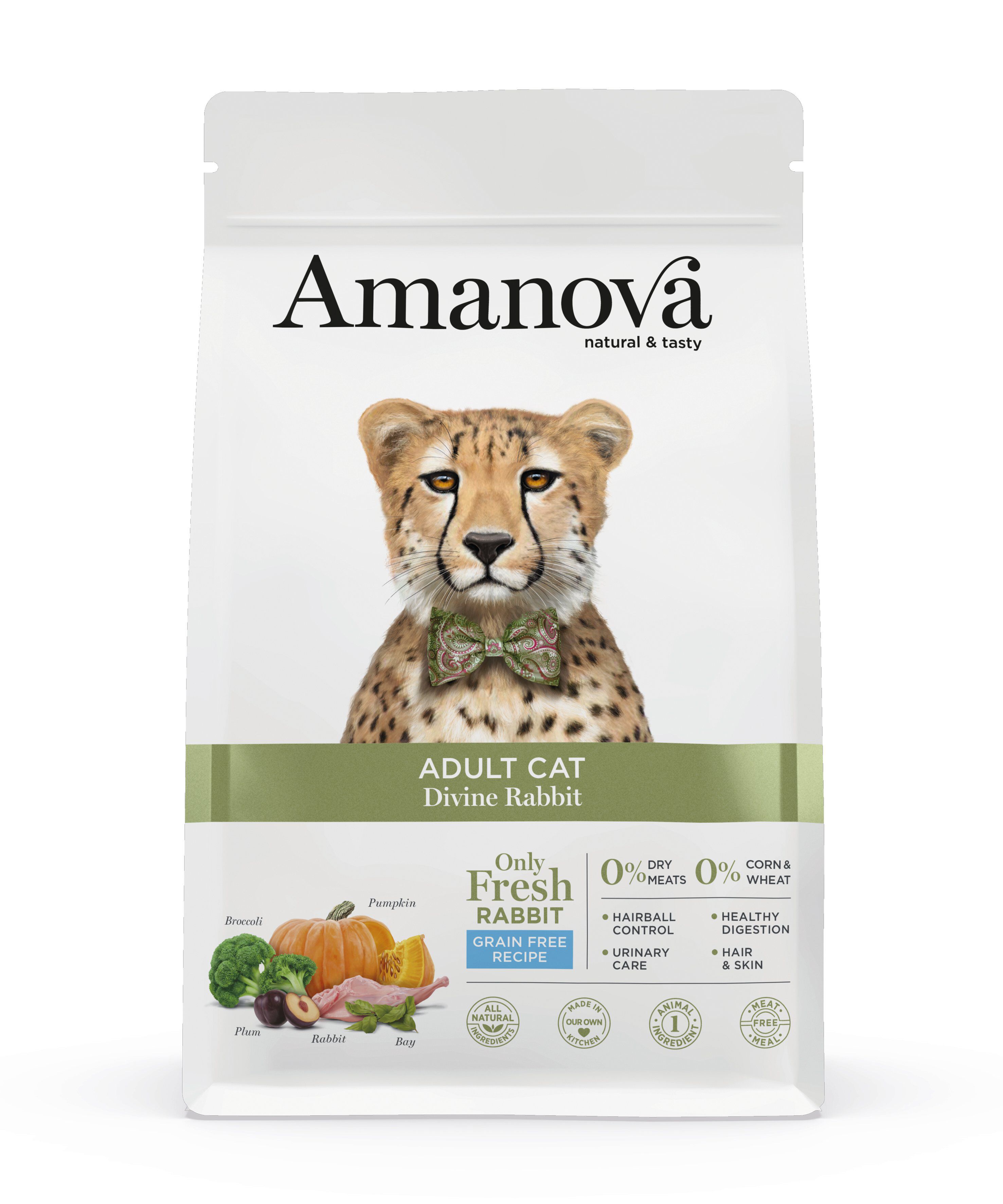 Amanova - Croquettes Adult au Lapin pour Chats - 1,5Kg Image num&eacute;ro 1