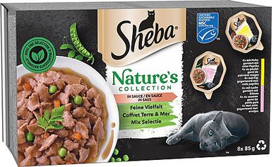 Sheba - Repas Nature's Terre et Mer en Sauce pour Chat Adulte - 8x85g