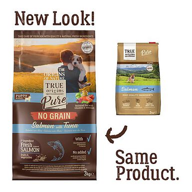 True Origins Pure - Croquettes au Saumon sans Céréales pour Chiot