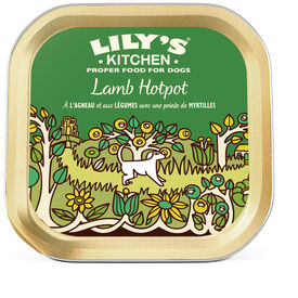 Lily's Kitchen - Terrine Lamb Hotpot &agrave; L'agneau L&eacute;gumes et Pointe de Myrtilles pour Chiens - 150g