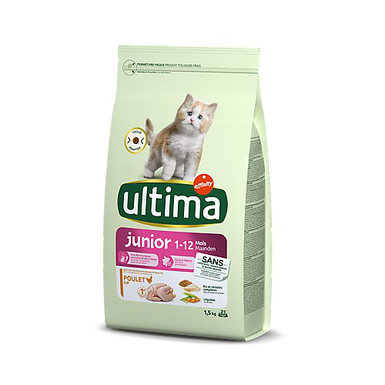 Ultima - Croquettes Junior au Poulet pour Chaton - 1,5Kg