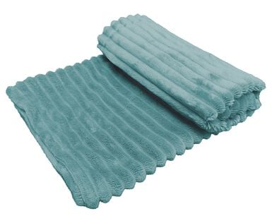 Croci - Couverture Plaid en Tissus Turquoise - 100x70cm