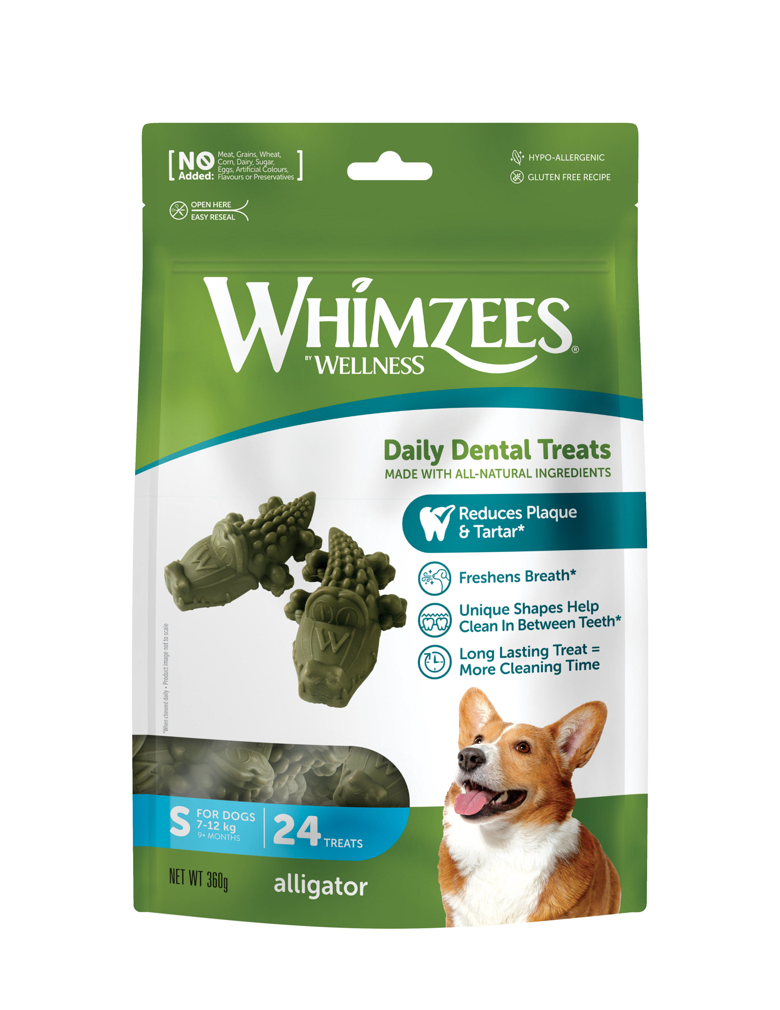 Whimzees - Friandises Nature Crocodile Dog Treats S pour Chien - x24 Image num&eacute;ro 1