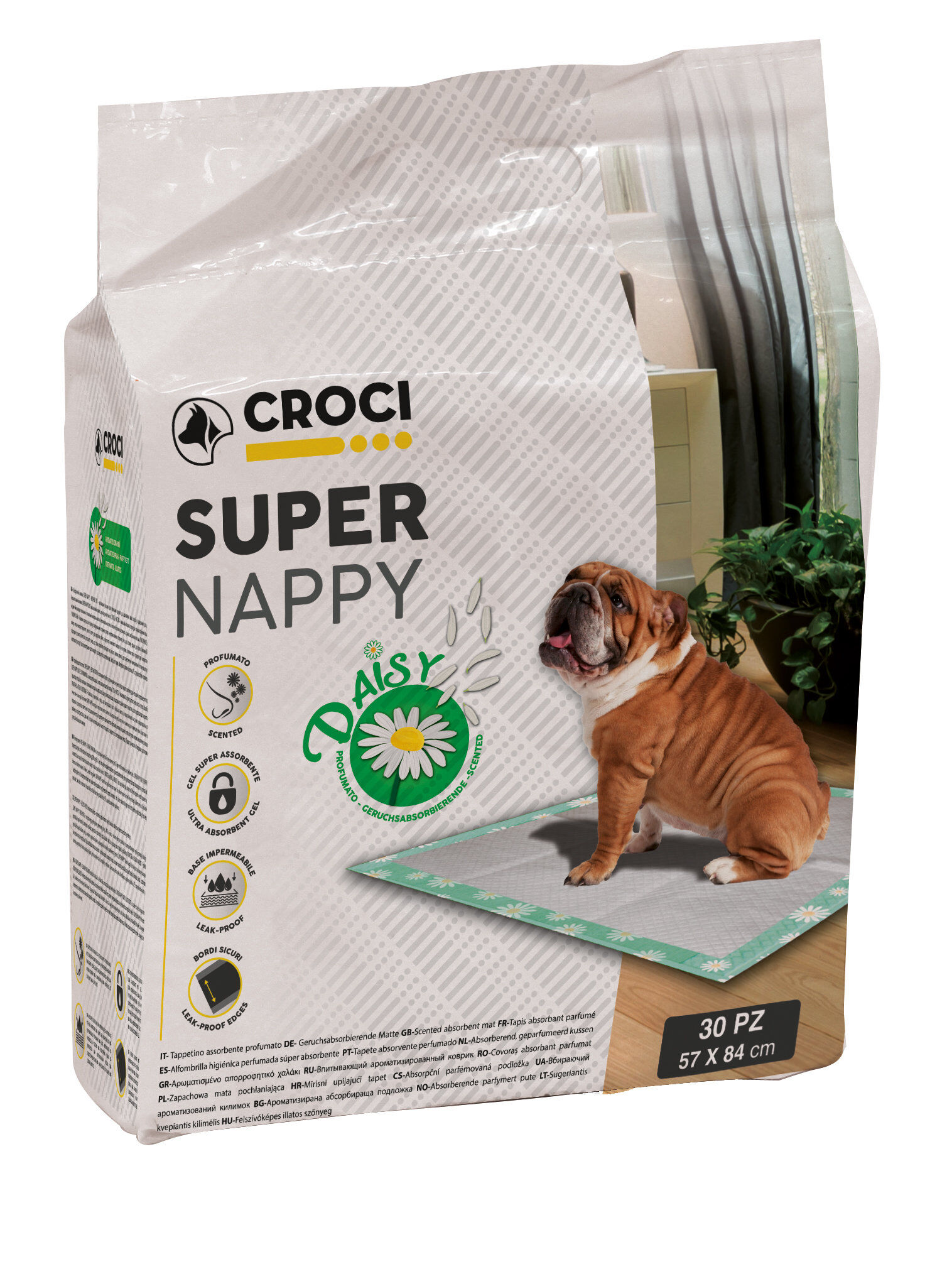 Croci - Tapis Hyg&eacute;nique Super Nappy Daisy pour Chiots - 84x57cm Image num&eacute;ro 2