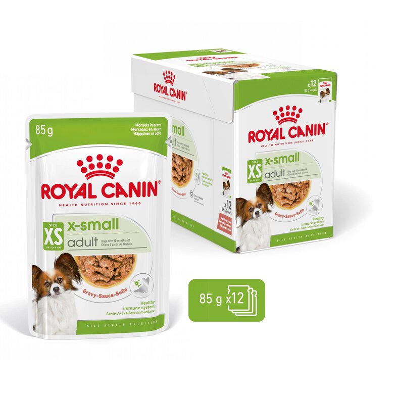 Royal Canin - Sachets Humides en Sauce X-Small Adult - 12x85g Image numéro 3 Royal Canin - Sachets Humides en Sauce X-Small Adult - 12x85g Image numéro 3