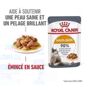Royal Canin - Sachets Hair&Skin Sauce pour Chat - 12x85g