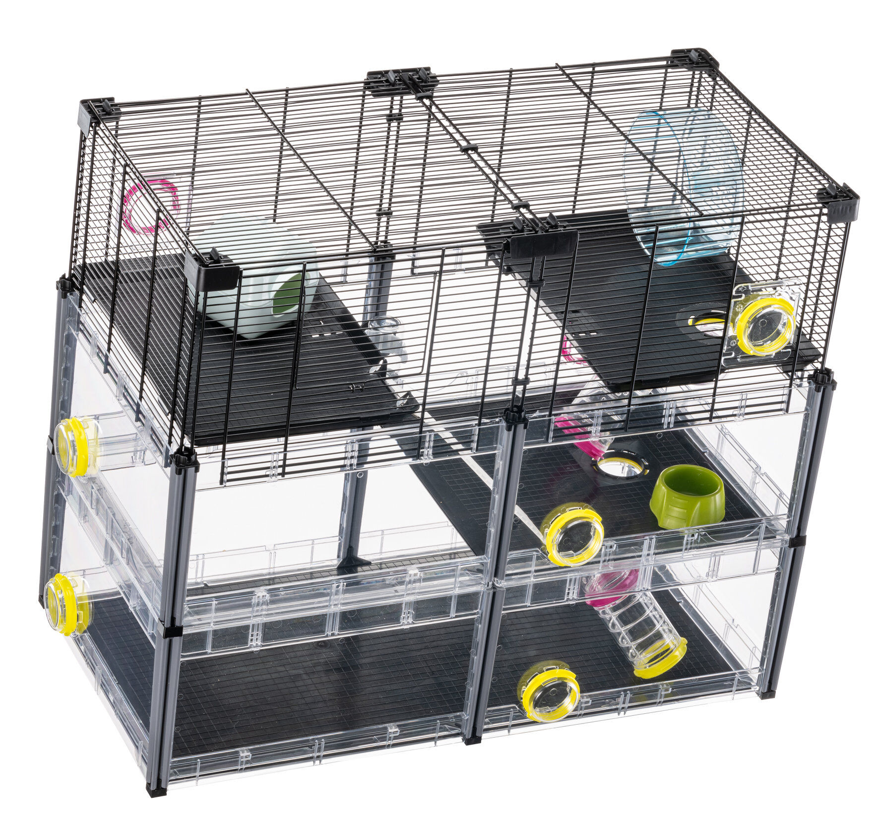 Ferplast - Cage Multipla Crystal pour Hamster et Souris - Noir Image num&eacute;ro 8