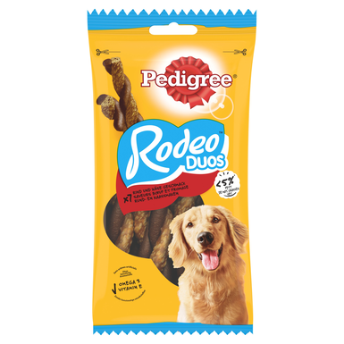 Pedigree -  Friandises Rodeo Duos Recompenses au Bœuf Fromage pour Chiens 7pcs 123g