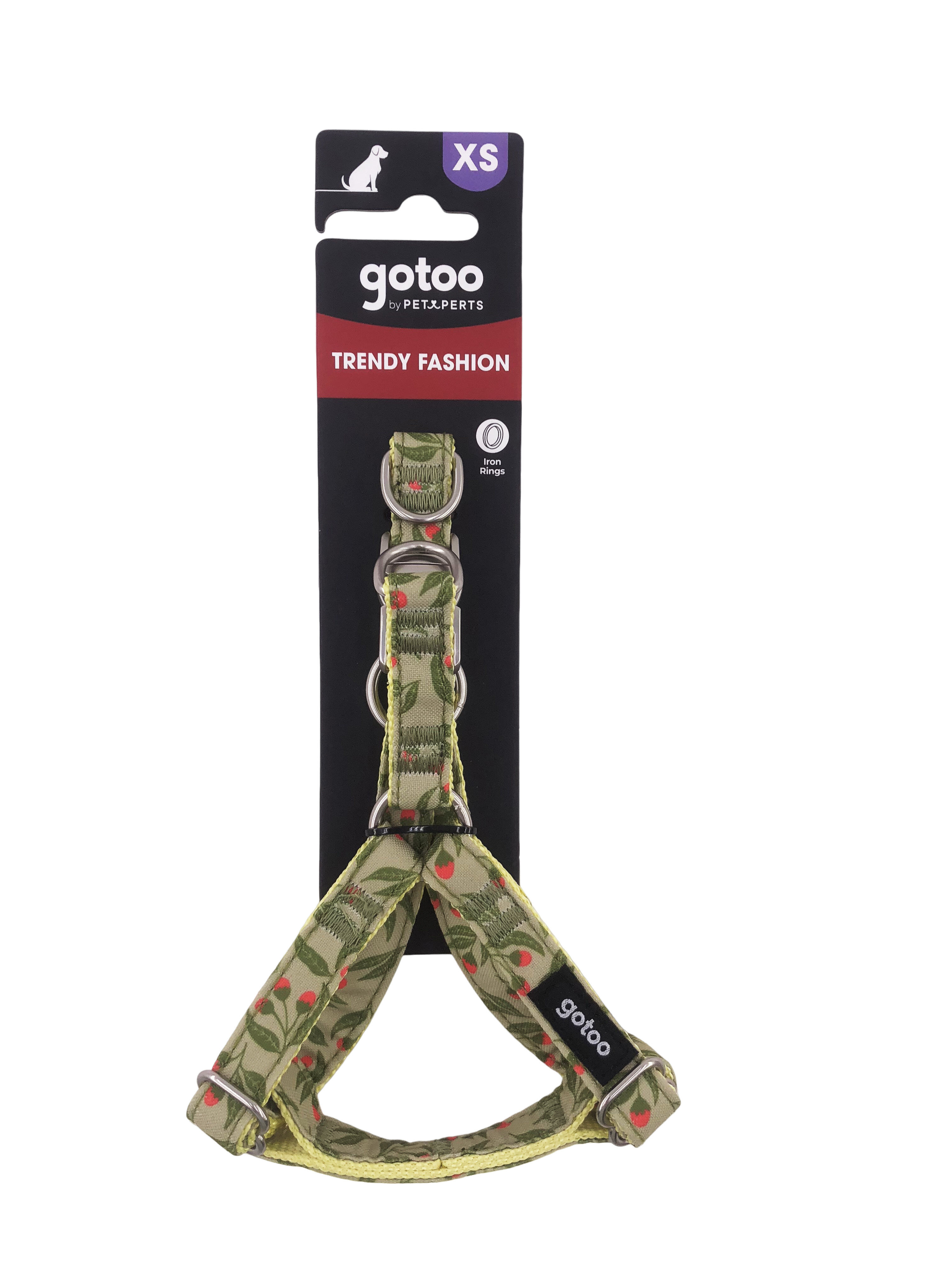 Gotoo - Harnais &agrave; motif Botanic Vert pour chien - XS Image num&eacute;ro 5