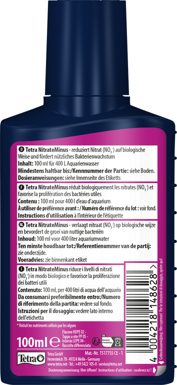Tetra - Traitement d'Eau contre les Nitrates NitrateMinus pour Aquarium - 100ml Image numéro 4 Tetra - Traitement d'Eau contre les Nitrates NitrateMinus pour Aquarium - 100ml Image numéro 4