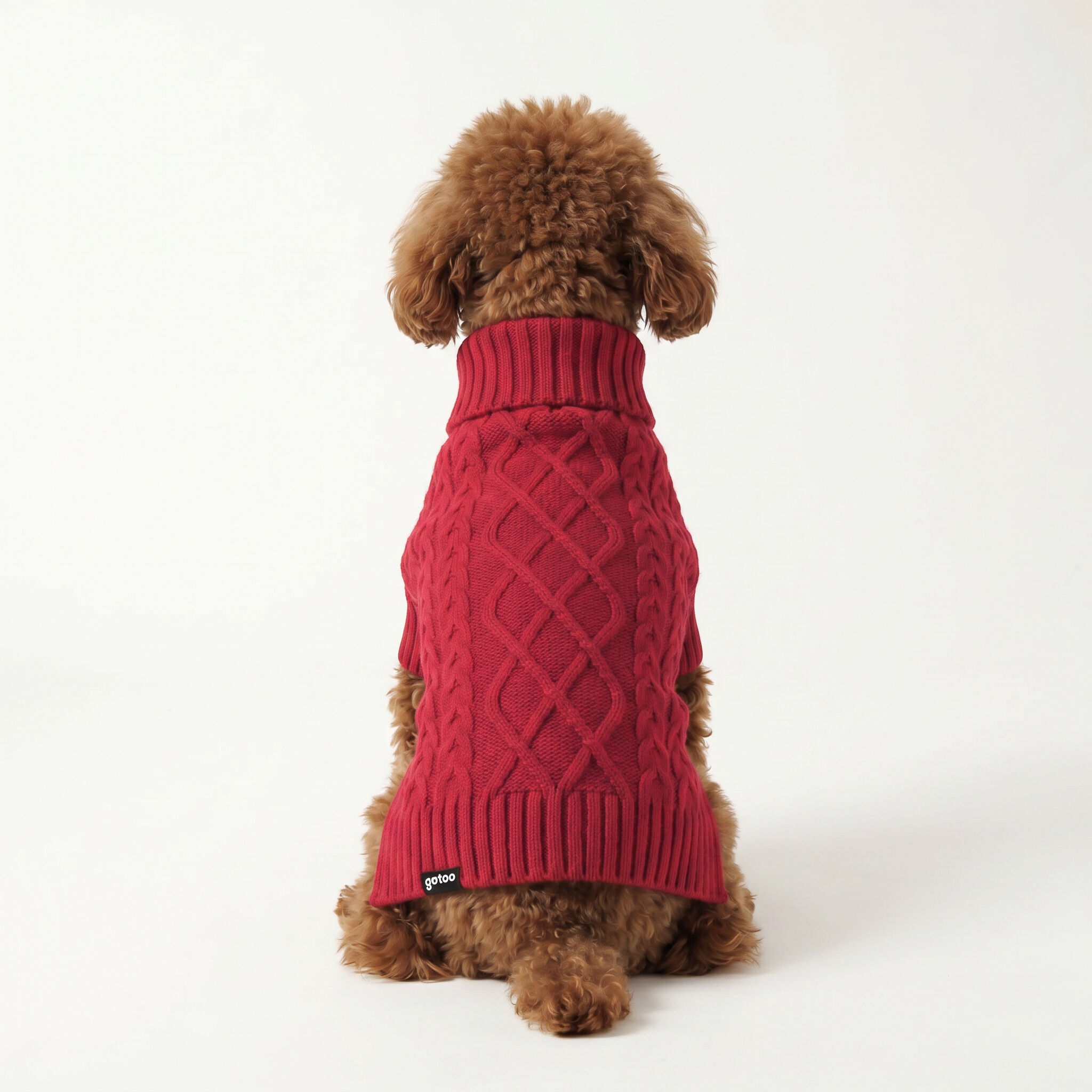 Gotoo - Pull Torsade Rouge pour Chiens- 20cm Image num&eacute;ro 6