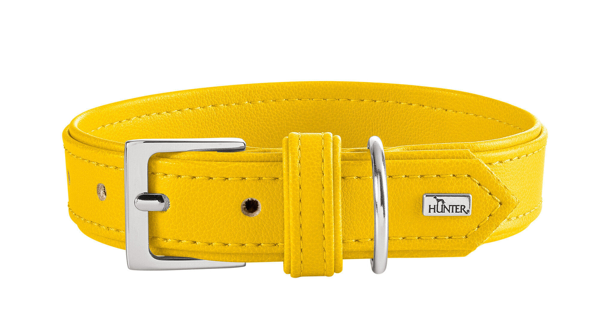 Hunter - Collier Amalfi en Similicuir Jaune pour Chiens - 60/L Image num&eacute;ro 1