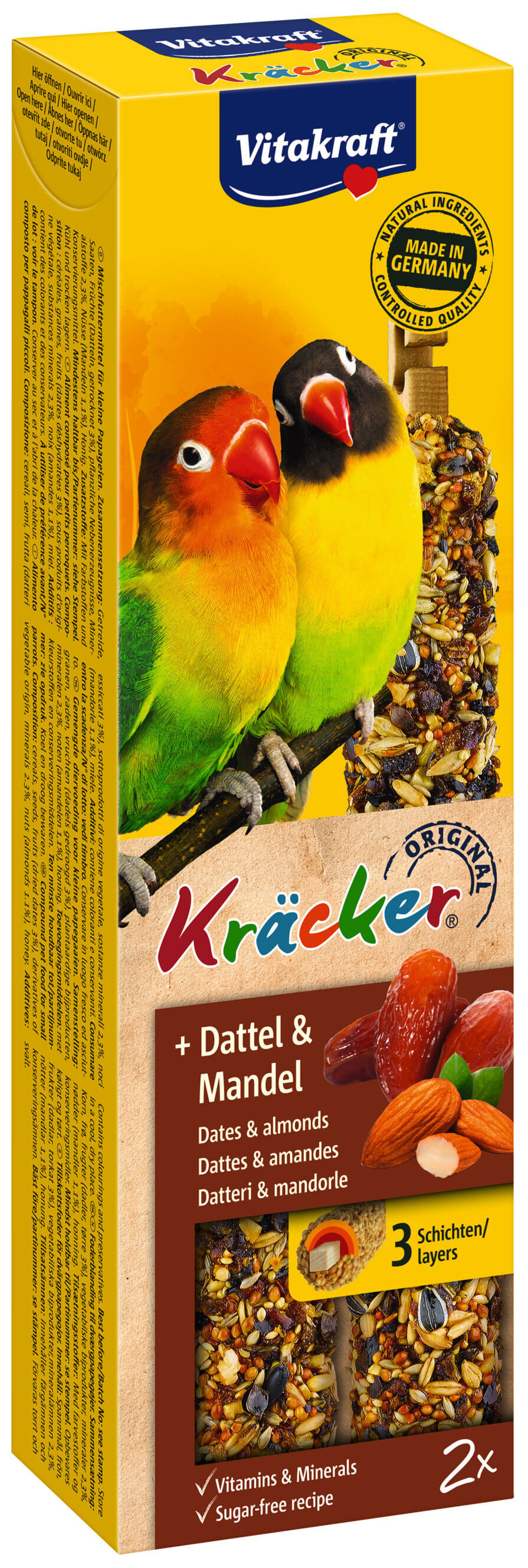 Vitakraft - Friandises Kr&auml;cker Dattes pour Petits Perroquets - x2 Image num&eacute;ro 1