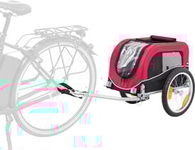 Trixie - Roulotte de Vélo Noir/Rouge - S: 53 x 60 x 60/117 cm Trixie - Roulotte de Vélo Noir/Rouge - S: 53 x 60 x 60/117 cm