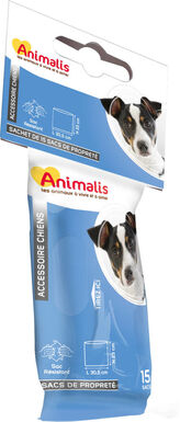 Animalis - Sachet Nomade de 15 Sacs Propreté pour Chien