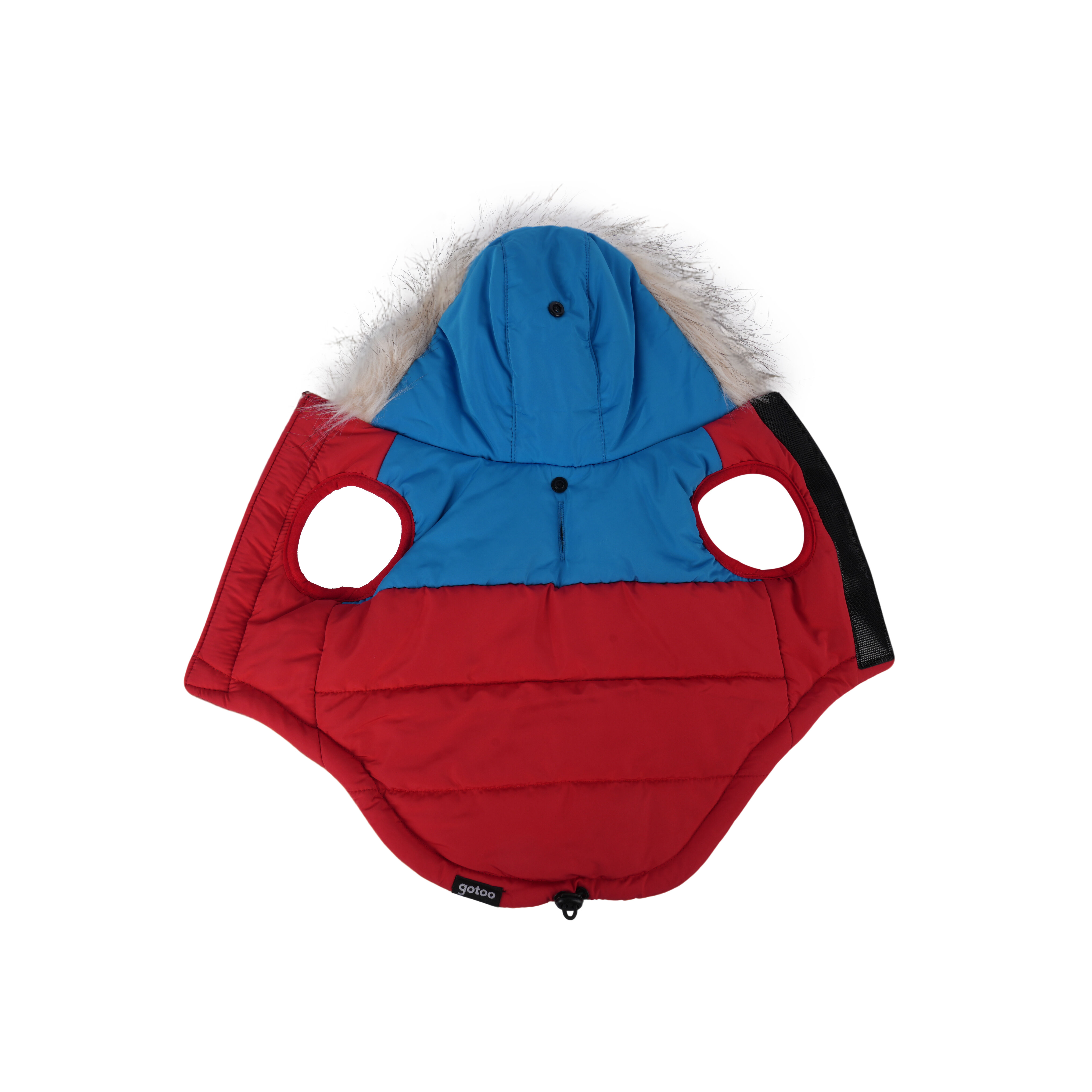 Gotoo - Manteau Imperm&eacute;able Rouge et Bleu pour Chiens - 30cm Image num&eacute;ro 4