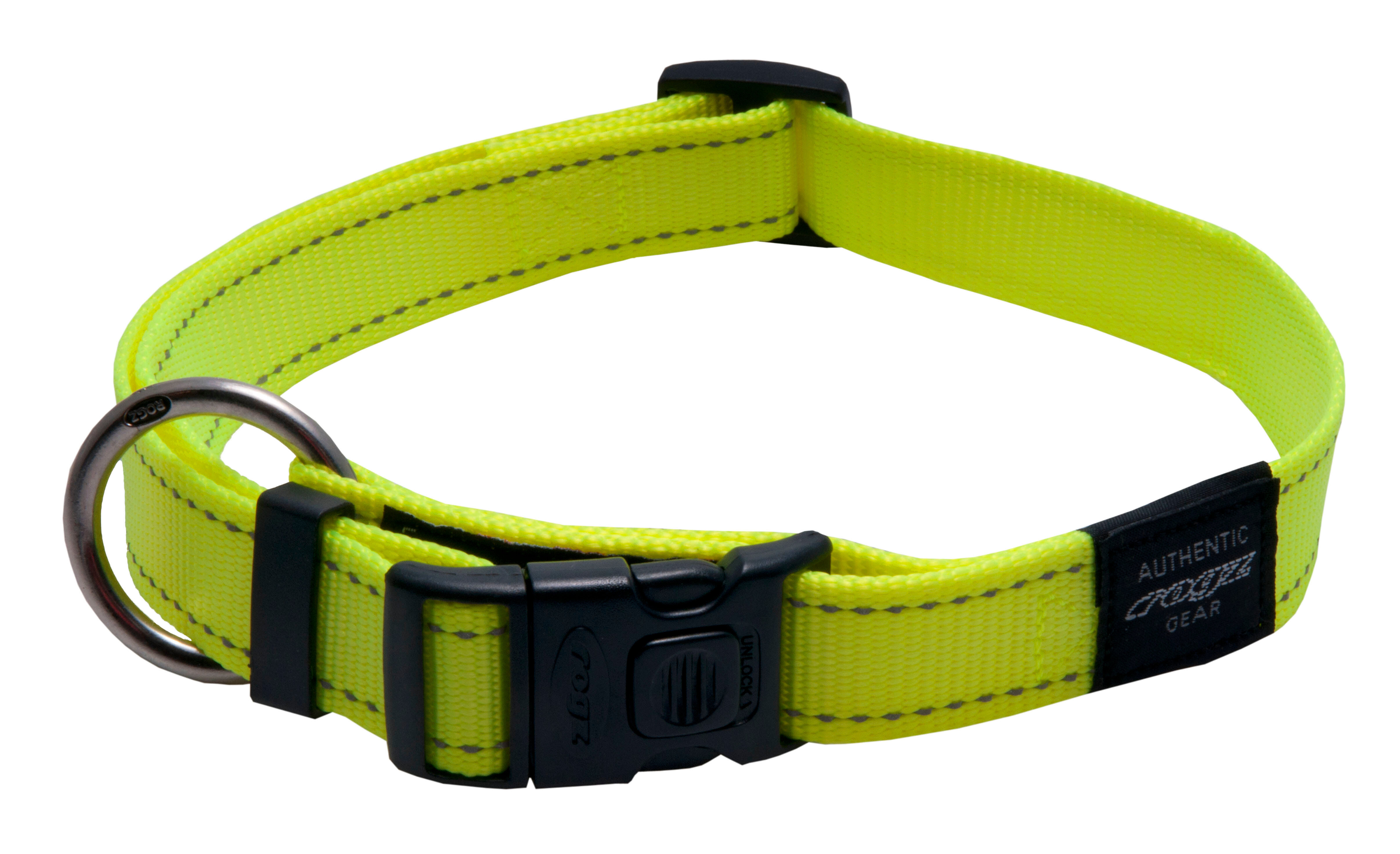 Rogz - Utility Collier R&eacute;fl&eacute;chissant Jaune - 25mm Image num&eacute;ro 1