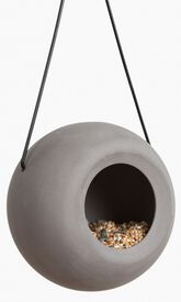 Fauna Birds - Mangeoire C&eacute;ramique lisa pour Oiseaux de la Nature - Gris