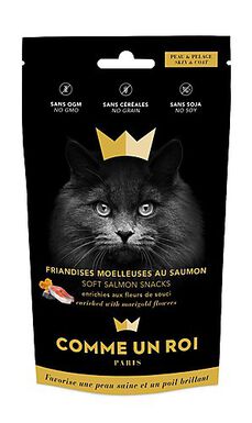 Comme Un Roi - Friandises Skin & Coat au Saumon pour Chat - 50g