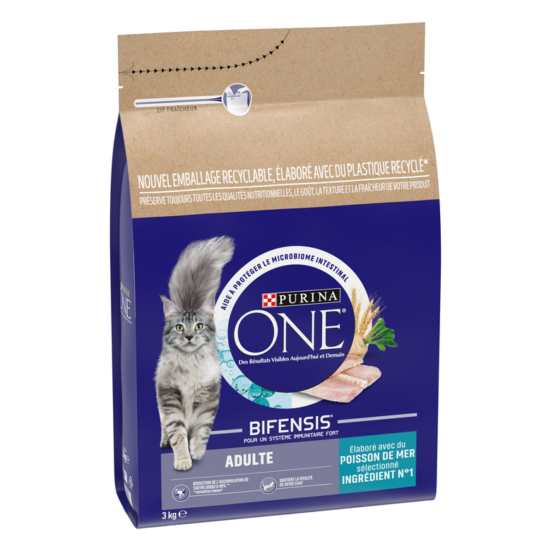 Purina One - Croquettes au Poisson et Céréales pour Chat Adulte - 3Kg Image numéro 2 Purina One - Croquettes au Poisson et Céréales pour Chat Adulte - 3Kg Image numéro 2