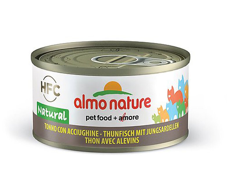Almo Nature - Pâtée en Boîte HFC Natural Thon avec Alevins pour Chat - 70g image number null