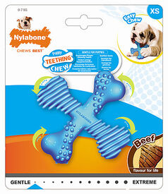 Nylabone - Jouet Puppy Teething Chew au Bœuf pour Chiots - XS